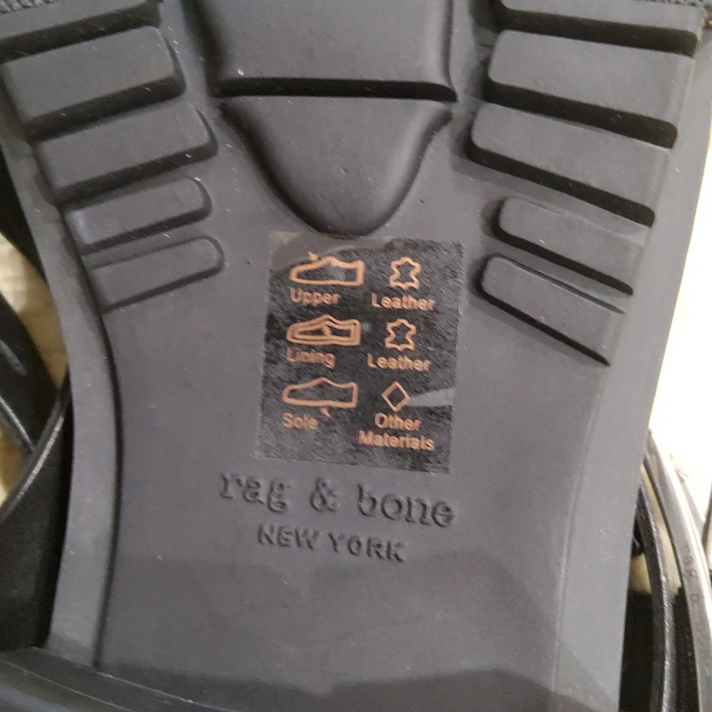 Rag & Bone Black Chunky Sandals with Leather Straps